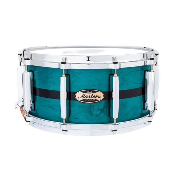 Caja 14 X 6.5" Master Maple Pure Mp4 - Custom Aqua Turquoise Stripe Pearl 0 Caja 14 X 6.5" Master Maple Pure Mp4 - Custom Aqua Turquoise Stripe Pearl 0