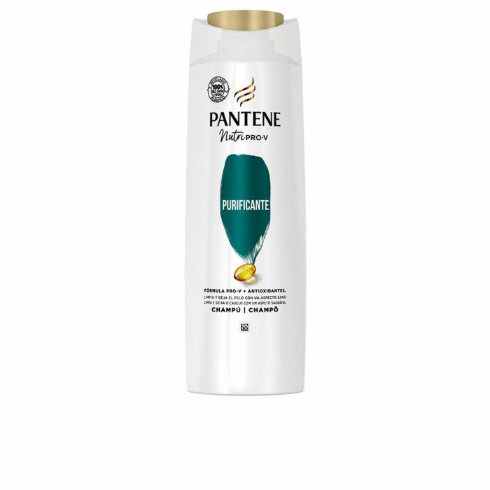 Pantene Champú Purificante Brillo para Limpieza Profunda del Cabello y Cuero Cabelludo 675 ml