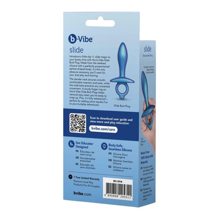 Plug Anal B-Vibe Azul (7,6 cm) 9