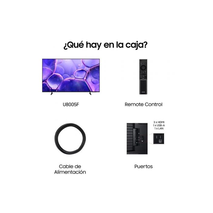 Televisor Samsung LED Crystal UHD TU50U8005FU 55"/ Ultra HD 4K/ Smart TV/ WiFi 2