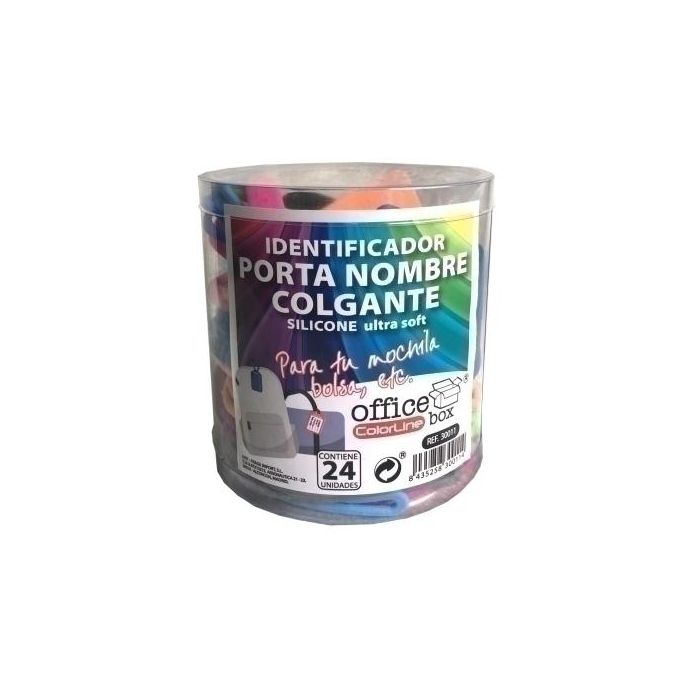 Portanombre Colorline Con Colgador Adaptable Colores Surtidos Expositor De 24