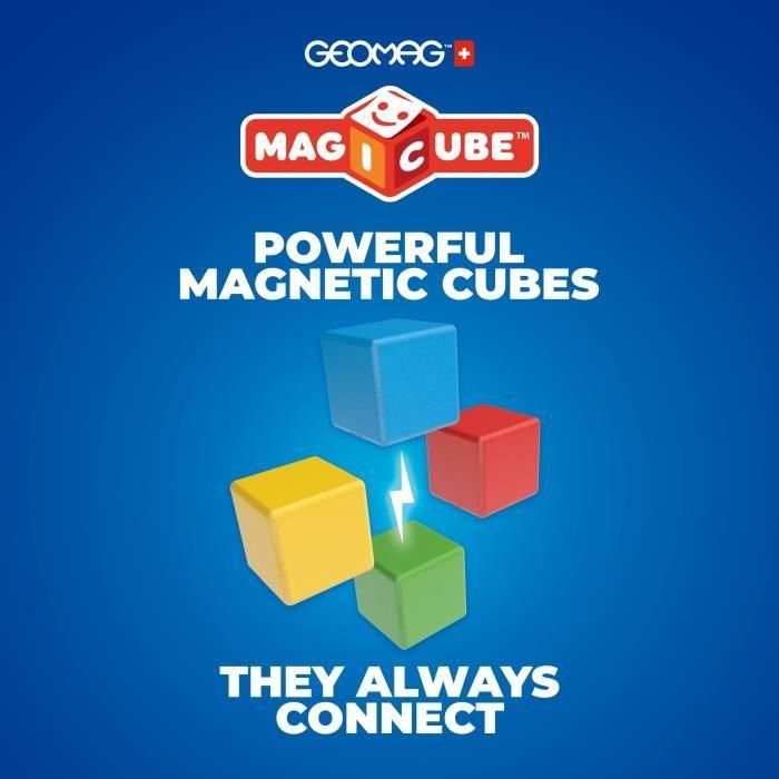 Geomag MAGICUBE Animal Friends Juego de Construcción Magnética 4 Cubos Figuras Animales para Niños +18 Meses 2