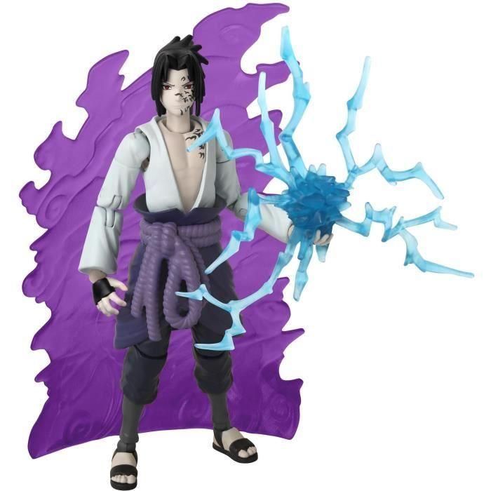 Bandai Figura de Acción Coleccionable Sasuke Uchiha Naruto Shippuden Anime Heroes Beyond 17 cm, detallada y articulada con accesorios 5