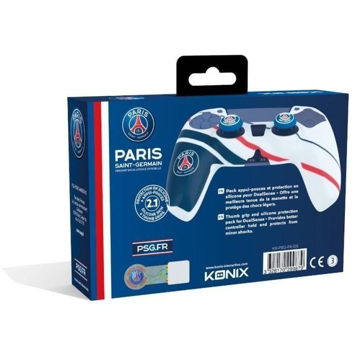 Funda protectora para mando DualSense de PS5 - KONIX Naruto Shippuden - Silicona - Agarres para pulgares - Azul, blanco y rojo 3 Funda protectora para mando DualSense de PS5 - KONIX Naruto Shippuden - Silicona - Agarres para pulgares - Azul, blanco y rojo 3