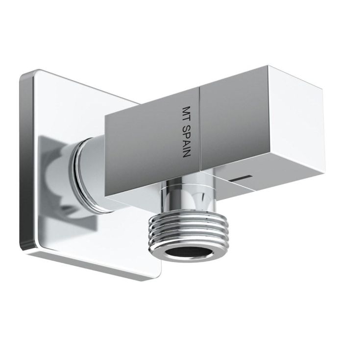 MT Válvula Escuadra Modelo Deco con Mando Cuadrado Silver Series, Antical, Cierre Cerámico, Acabado Cromado, Rosca Macho-Macho ½" x 3/8" MT Válvula Escuadra Modelo Deco con Mando Cuadrado Silver Series, Antical, Cierre Cerámico, Acabado Cromado, Rosca Macho-Macho ½" x 3/8"