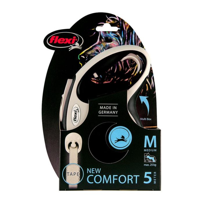 Correa Flexi New Comfort S Cinta 5M Negro 1 Correa Flexi New Comfort S Cinta 5M Negro 1