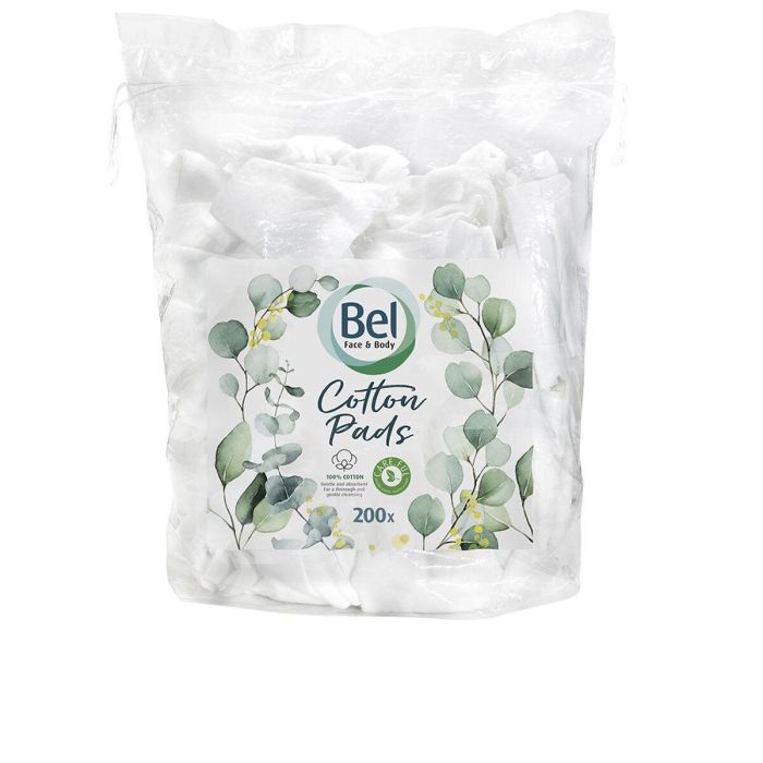 Bel Discos de Algodón Cotton Pads 200 unidades, 100% Algodón de alta calidad para limpieza y desmaquillado