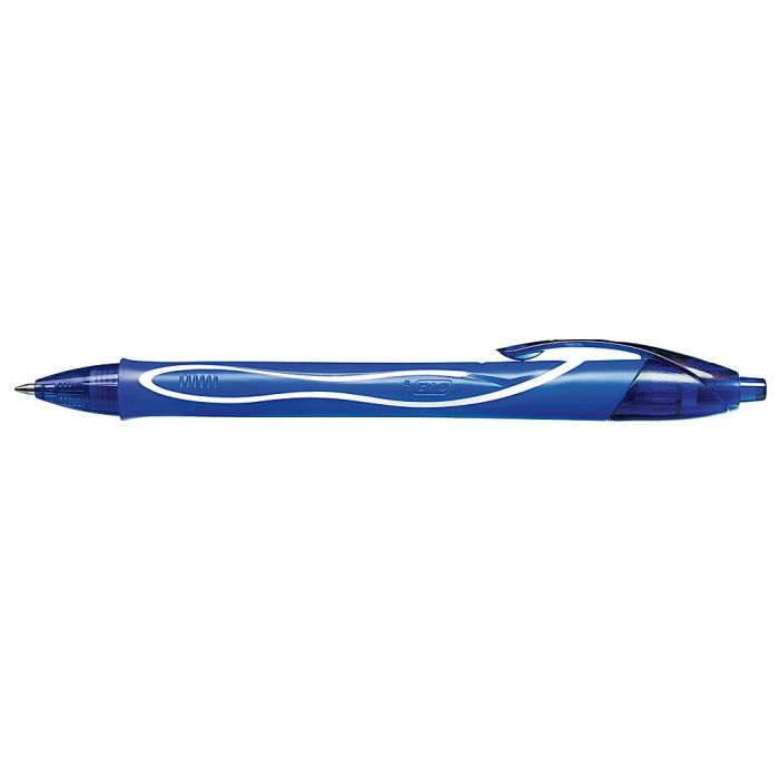 Boligrafo Bic Gelocity Quick Dry Retractil Tinta Gel Azul Punta De 0,7 mm 12 unidades 1