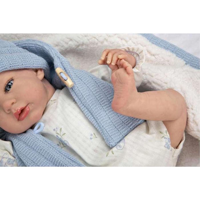 Muñeca reborn arias 40 cm martin azul c/manta 14 Muñeca reborn arias 40 cm martin azul c/manta 14