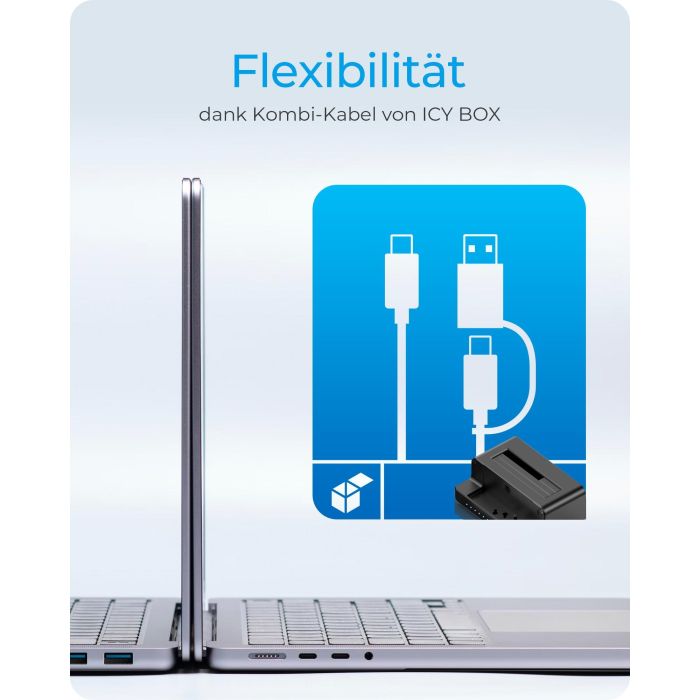 ICY BOX IB-2914MSCL-C31 Klon- und DockingStation für M.2 NVMe SSD und 3.5"/2.5" SATA HDD/SSD 6