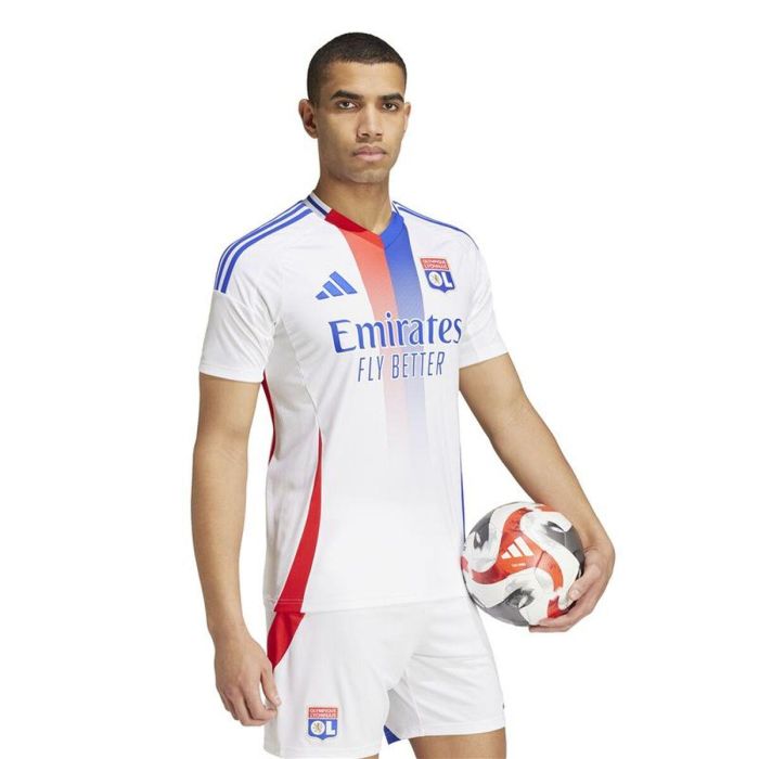 Camiseta de Fútbol de Manga Corta Hombre Adidas Olympique Lyonnais 24/25 Home 15-16 Años 1