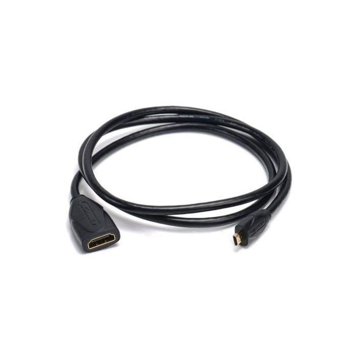 Cable Alargador Micro HDMI 4K Vention ABBBF/ Micro HDMI Macho - HDMI Hembra/ 1m/ Negro 1 Cable Alargador Micro HDMI 4K Vention ABBBF/ Micro HDMI Macho - HDMI Hembra/ 1m/ Negro 1