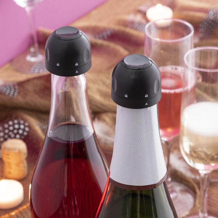 Set de Tapones para Champán Fizzave InnovaGoods Pack de 2 uds Set de Tapones para Champán Fizzave InnovaGoods Pack de 2 uds