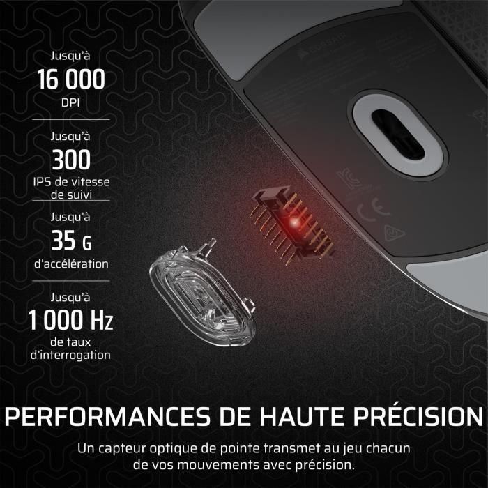 Raton Corsair M55 Ligero, con Cable, Negro CH-930F000-WW 3 Raton Corsair M55 Ligero, con Cable, Negro CH-930F000-WW 3