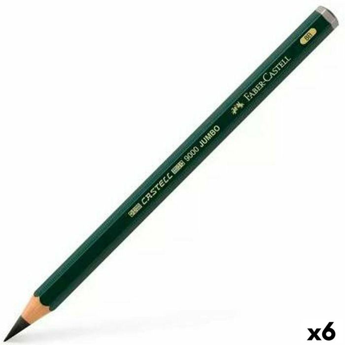 Lápiz Faber-Castell 9000 Jumbo Negro 8B (6 Piezas) Lápiz Faber-Castell 9000 Jumbo Negro 8B (6 Piezas)