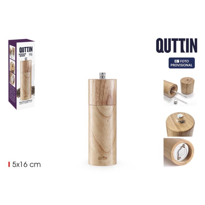 Molinillo Especias Madera 16Cm Quttin (20 Unidades) 0 Molinillo Especias Madera 16Cm Quttin (20 Unidades) 0