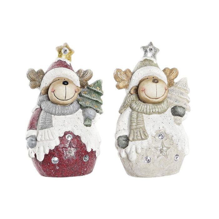 Figura Navidad Tradicional DKD Home Decor Rojo Gris 17 x 39 x 24 cm (2 Unidades) Figura Navidad Tradicional DKD Home Decor Rojo Gris 17 x 39 x 24 cm (2 Unidades)