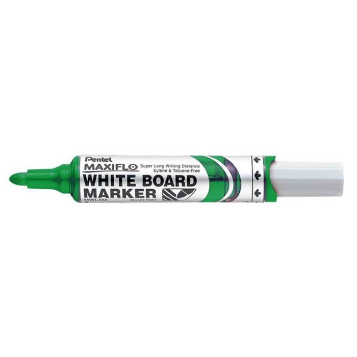 Rotulador Maxiflo Pentel Para Pizarra Blanca Color Verde 12 unidades 1