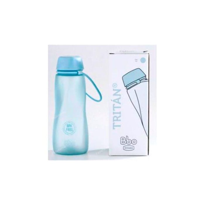 IRISANA Bbo16.550.Az Botella reutilizable Tritan Azul 550ml, ultrarresistente, libre de BPA, apta para lavavajillas