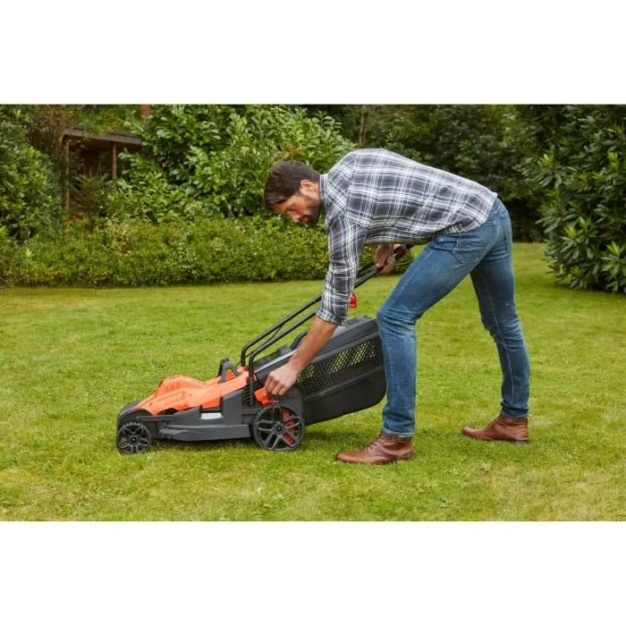 Black + Decker BEMW481BH Cortadora de Césped Eléctrica 1800W, 42cm de Ancho de Corte, Manillar Ergonómico, Color Negro 3