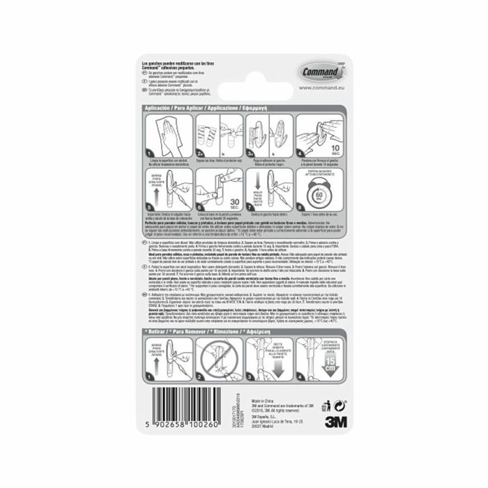 Gancho para colgar 3M 450 g Blanco (2 Unidades) 1 Gancho para colgar 3M 450 g Blanco (2 Unidades) 1
