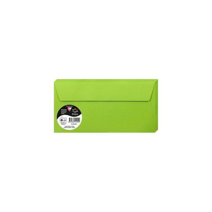 Sobre Clairefontaine Pollen 110X220 120G Verde Menta Paquete De 20