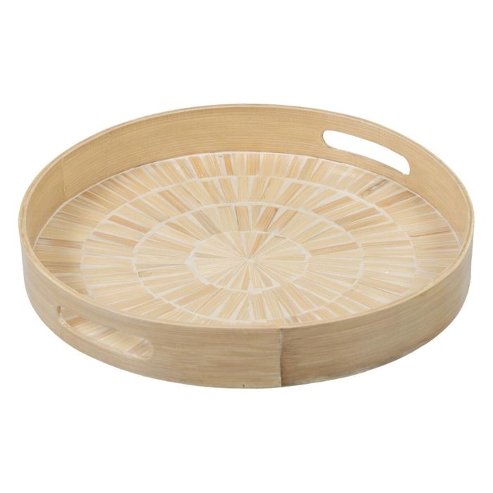 Bandeja de Aperitivos Beige Bambú 35 x 35 x 5 cm Madera MDF 4