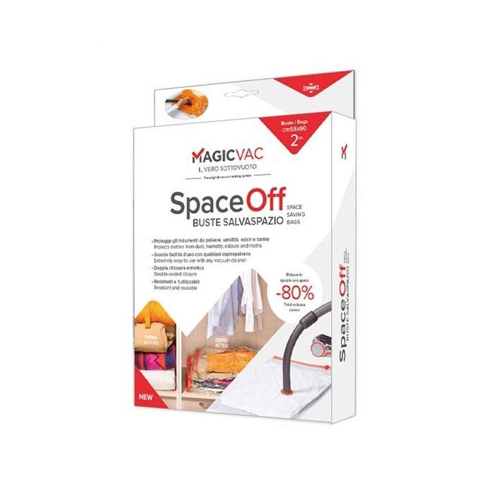 Magic Vac ACB0003 2 Bolsas Salva-Espacio 55x90 cm para Guardar Ropa y Textiles 2