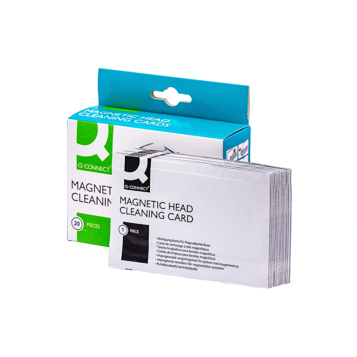 Q-connect Tarjeta Limpiadora de Banda Magnética, Caja de 20 Unidades, Para Lectores de Tarjetas 1 Q-connect Tarjeta Limpiadora de Banda Magnética, Caja de 20 Unidades, Para Lectores de Tarjetas 1