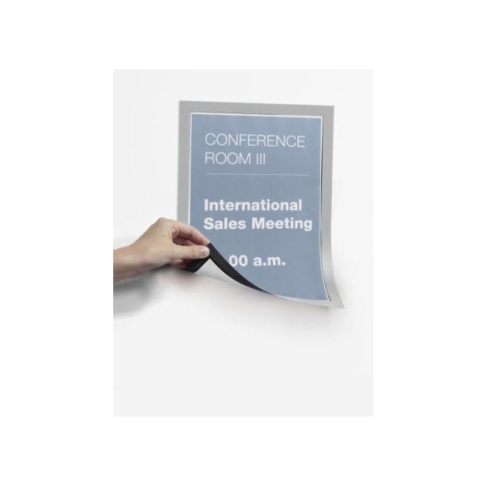 Durable Marco Informativo Magnético Duraframe A4 Plata - 5 Unidades 1