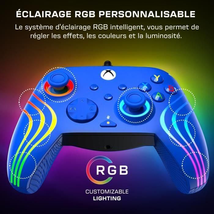 Gamepad - Xbox Series X|S, Xbox One y PC - Afterglow Wave - RGB - Con cable - Azul - TURTLE BEACH 4