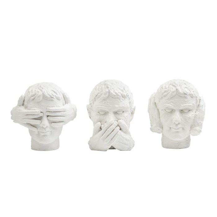 Figura Neoclasico DKD Home Decor Blanco 11 x 14 x 14 cm (3 Unidades) 1 Figura Neoclasico DKD Home Decor Blanco 11 x 14 x 14 cm (3 Unidades) 1