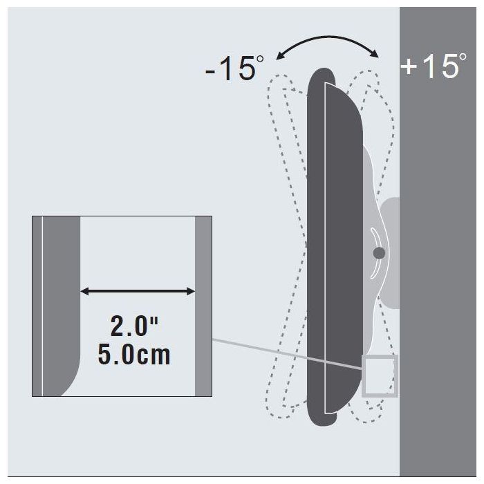 Vivolink Soporte de Pared Fijo con Inclinación para TV Monitor 23-55 pulgadas, 50kg, VESA, Inclinación -15° 1 Vivolink Soporte de Pared Fijo con Inclinación para TV Monitor 23-55 pulgadas, 50kg, VESA, Inclinación -15° 1