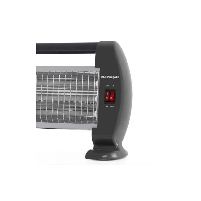 Orbegozo Estufa de Cuarzo BP 0206 | 3 Niveles de Potencia | 1200W | Calentamiento Instantáneo | Seguridad Antivuelco | Asa de Transporte 2