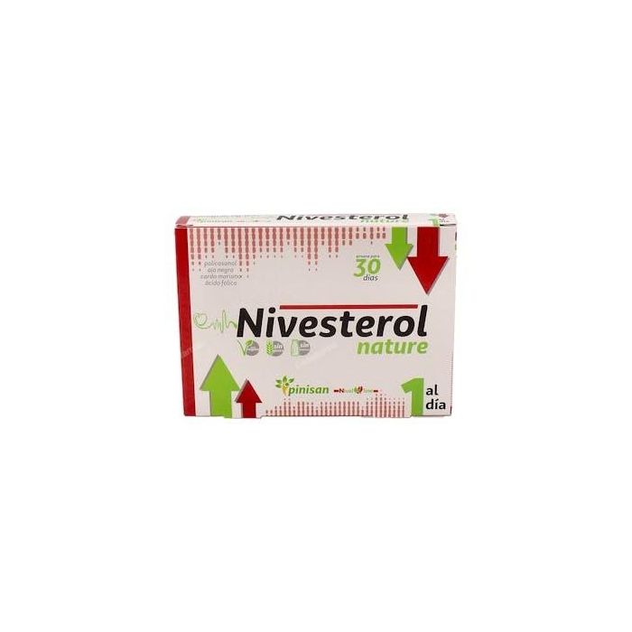 PINISAN Nivesterol Nature 30Cap. con Policosanol, Ajo Negro, Cardo Mariano y Ácido Fólico para Salud Cardiovascular