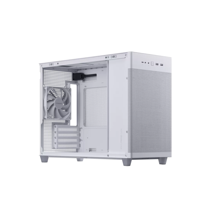 Asus AP201 PRIME Case Mini Tower Blanco - 90DC00G3-B39010, micro ATX/Mini-ITX, Vidrio Templado, USB 3.2 Gen 1 y Tipo-C, Gestión de Cables 3