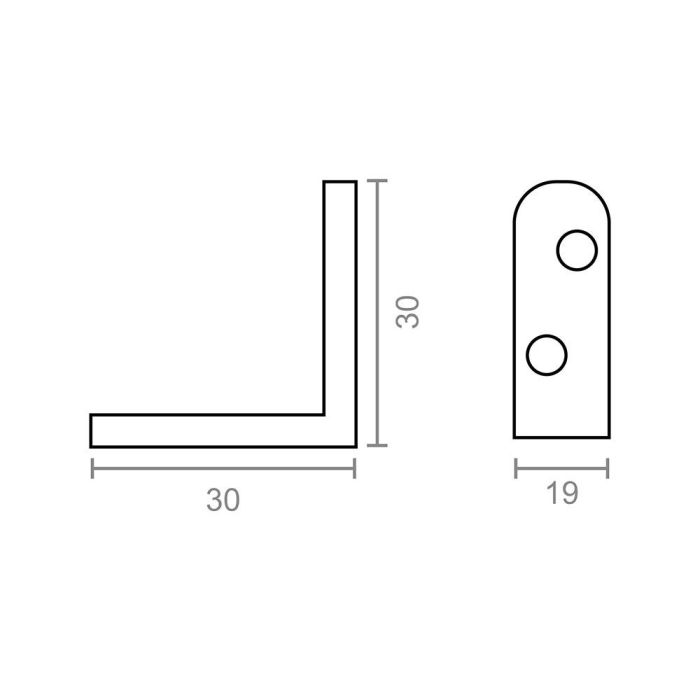 Angulo refuerzo an01 bicromatado 30 x 30 x 19 mm 1 Angulo refuerzo an01 bicromatado 30 x 30 x 19 mm 1