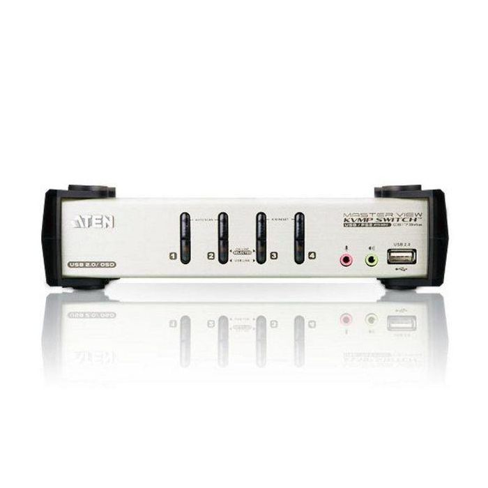 Aten CS1734B Switch KVM de 4 Puertos USB-PS/2 VGA con Audio y Hub USB 2.0 2 Aten CS1734B Switch KVM de 4 Puertos USB-PS/2 VGA con Audio y Hub USB 2.0 2