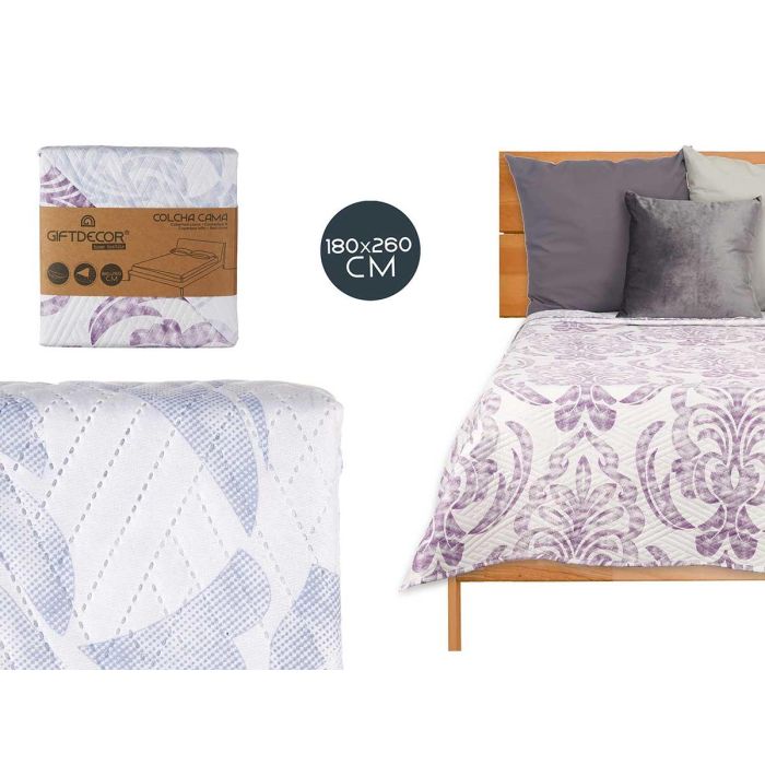 Colcha Cama Reversible 180X260 Damascado Giftdecor (6 Unidades) Colcha Cama Reversible 180X260 Damascado Giftdecor (6 Unidades)