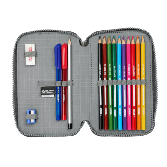 Portatodo Real Madrid C.F. Gris 12.5 x 19.5 x 4 cm 29 Piezas 3