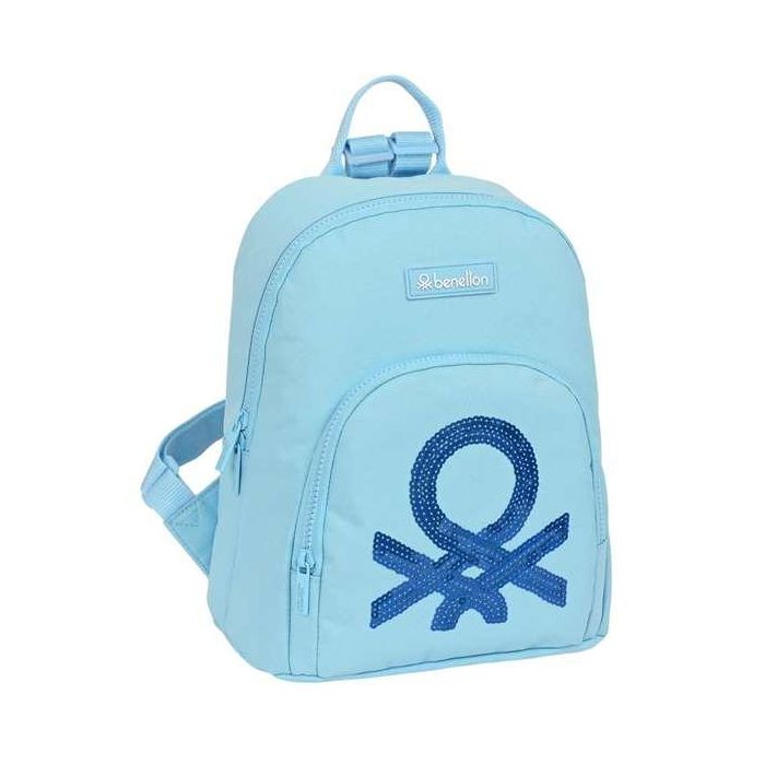 Mochila Casual Benetton Sequins Azul claro 13 L Mochila Casual Benetton Sequins Azul claro 13 L