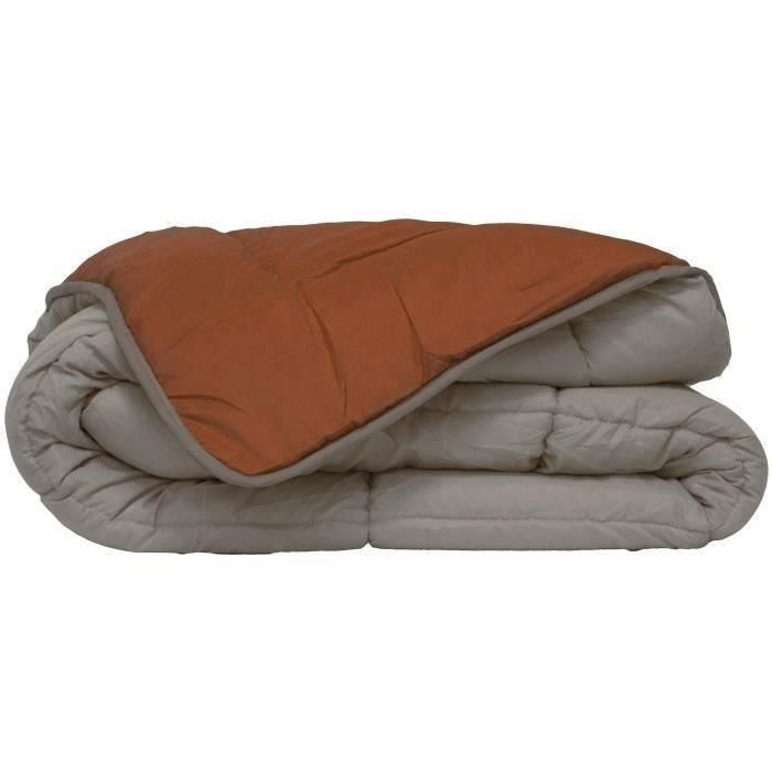 POYET MOTTE Edredón Microfibra 400g / m² CALGARY - 200 x 200 cm - Guijarro gris y marrón gimgembre POYET MOTTE Edredón Microfibra 400g / m² CALGARY - 200 x 200 cm - Guijarro gris y marrón gimgembre