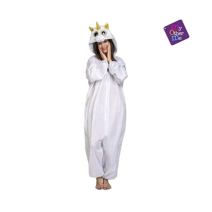 My Other Me Disfraz Big Eyes Unicornio Blanco Talla M-L Mono Con Capucha