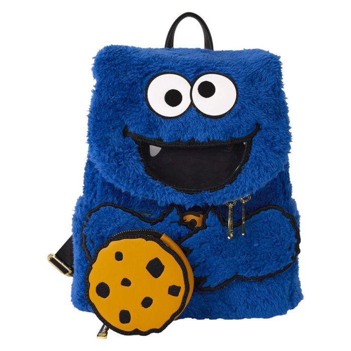 Mochila peluche + monedero Cookie Monster Barrio Sesamo Loungefly 2