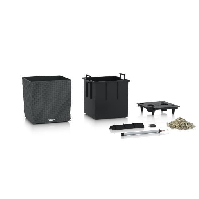 Jardinera - Cube cottage 30 - Kit completo - Granito - 12 L - LECHUZA 1