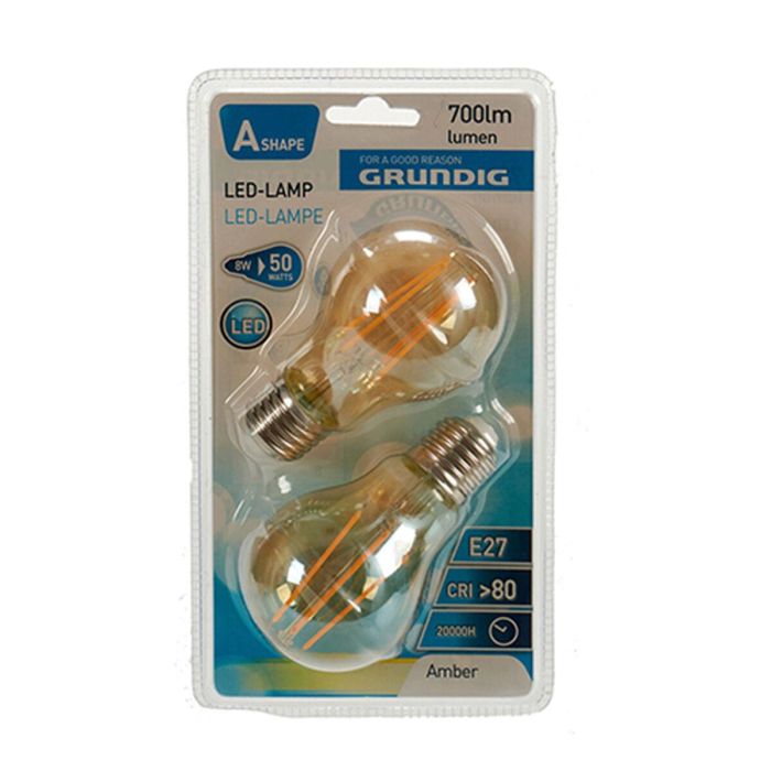 Bombilla LED Grundig 8 W 2300 K E27 Ambar 700 lm (10 Unidades) (6 x 10 x 6 cm) 2