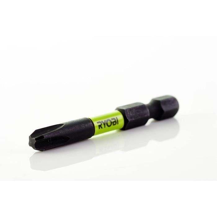 Ryobi Caja de impacto a prueba de golpes con kit de 10 puntas de atornillado de 50 mm Torx, Philips, Pozidriv 2 Ryobi Caja de impacto a prueba de golpes con kit de 10 puntas de atornillado de 50 mm Torx, Philips, Pozidriv 2