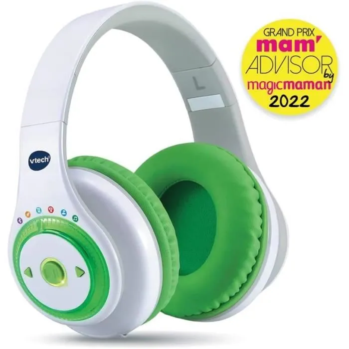 Vtech Kidipods Max - Mis auriculares interactivos 7 en 1 para niños, idioma francés, con calidad de audio y limitador de sonido 85dB 3