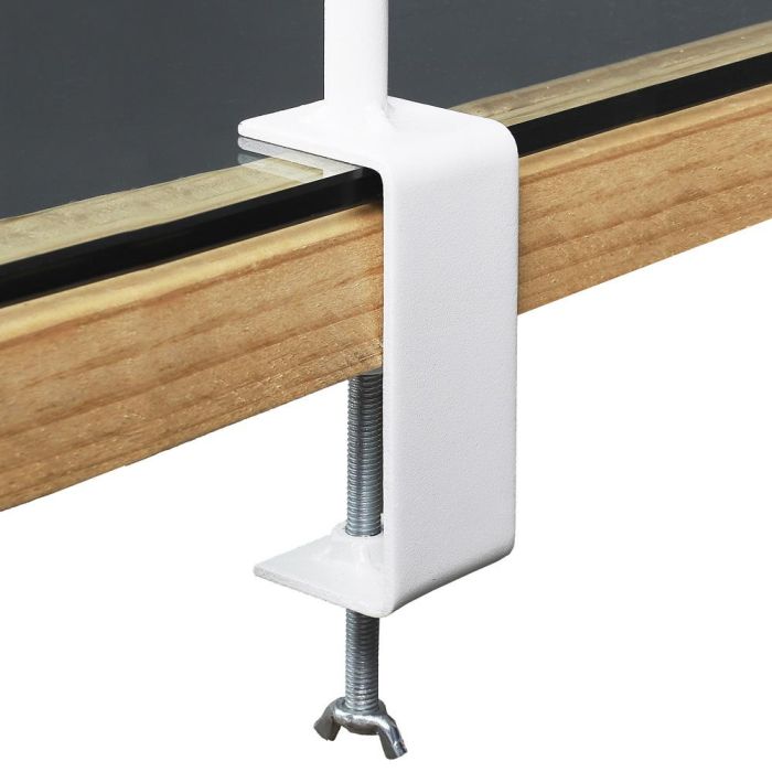 Home Deco Factory Barra Decorativa Mesa Blanca Ajustable Extensible Hierro 139-250cm 4