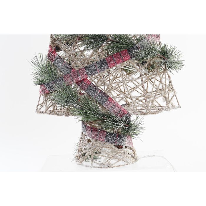 DKD Home Decor Árbol de Navidad Alpina con Iluminación LED de Ratán, Colores Natural, Verde y Rojo, 60 x 40 x 15 cm 3 DKD Home Decor Árbol de Navidad Alpina con Iluminación LED de Ratán, Colores Natural, Verde y Rojo, 60 x 40 x 15 cm 3